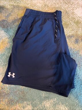 Under Armour Navy Blue Athletic Training Shorts
